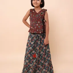 Sangria Girls Printed Pure Cotton Ready to Wear Lehenga Choli-picture-16