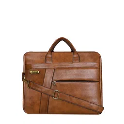 LOREM Unisex Tan Textured Messenger Bag-40