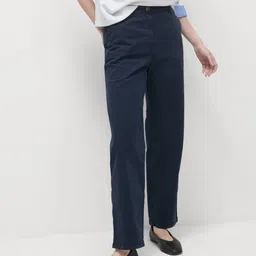 Marks & Spencer Women Straight Fit High-Rise Trousers-picture-16