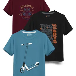 HELLCAT Boys Typography 3 Printed T-shirt-26