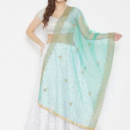 Clora Creation Ethnic Motifs Embroidered Dupatta with Sequinned-77