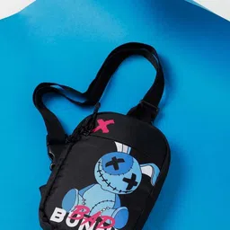 Bewakoof Unisex Bad Bunny Graphic Printed Structured Sling Bag-2