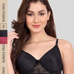 FIMS Pack of 2 Floral Lightly Cotton Padded Bra-53