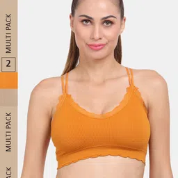 Amour Secret Pack of 2 Lightly Padded Anti Odour Sports Bra-image-45