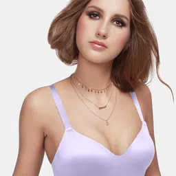 Dazzle Women Lavender Seamless Lightly Non-Wired Padded Bra-image-52