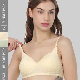 FUNAHME Pack Of 2 Non-Wired Lightly Padded Seamless T-Shirt Bra With All Day Comfort-picture-19