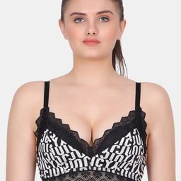Amour Secret Typography Printed Full Coverage Lightly Padded Lace Everyday Bra-13