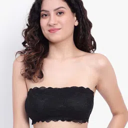 BRACHY  Floral Lace All Day Comfort Non-Wired Lightly Padded Seamless Bandeau Bra-picture-10