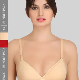 SELFCARE Pack Of 2 Full Coverage Lightly Padded Rapid-Dry Everyday Bra All Day Comfort-picture-38