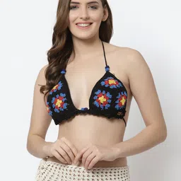 Velvery Medium Coverage Lightly Padded Knitted Bralette Bra-4
