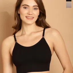 Friskers Pack of 2 Full Coverage Lightly Padded Dry Fit Sports Bras With All Day Comfort-17