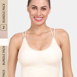 Amour Secret Pack Of 2 Ribbed Seamless Lightly Padded Sports Bra-image-70