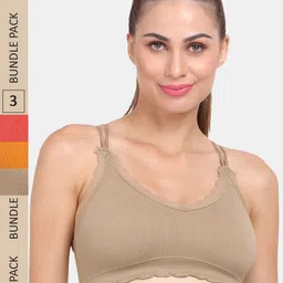 Amour Secret Pack Of 3 Lightly Padded Non Wired Anti-Odour Sports Bra-image-56