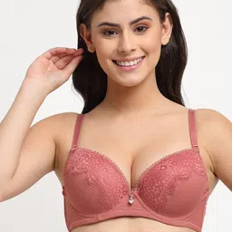 MAKCLAN Floral Underwired Lightly Padded Plunge Bra-picture-13