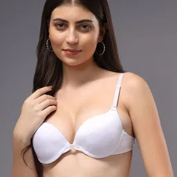 BRACHY Medium Coverage Underwired Lightly Padded Plunge All Day Comfort Bra-49