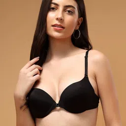 BRACHY Medium Coverage Underwired Lightly Padded Plunge All Day Comfort Bra-24