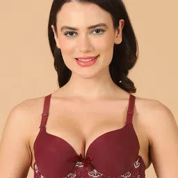 PrettyCat Floral T-Shirt Bra Medium Coverage Underwired Lightly Padded-25