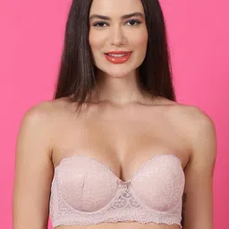 PrettyCat Floral Medium Coverage Underwired Lightly Padded Balconette Lace Bra-picture-21