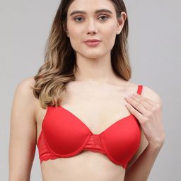 CUKOO Full Coverage Underwired Lightly Padded Nylon All Day Comfort Everyday Bra-50