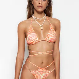 Trendyol Abstract Printed Full Coverage All Day Comfort Lightly Padded Plunge Bra-picture-14