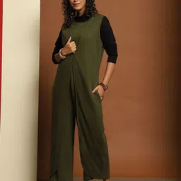 Baawri Pure Cotton Basic Jumpsuit with Layered-picture-36