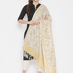 Clora Creation Beige & Pink Printed Dupatta-picture-37