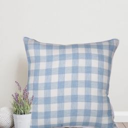 Home Blue & White Checked Square Cushion Covers-45