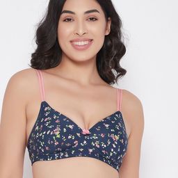 Clovia Blue Printed Lightly Padded Everyday Bra-37