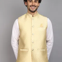 V-Mart Geometric Mandarin Collar Nehru Jacket-20
