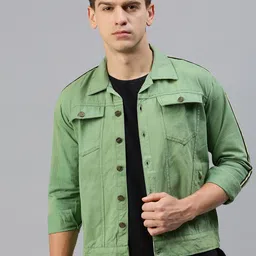 VOXATI Spread Collar Denim Jacket-image-28