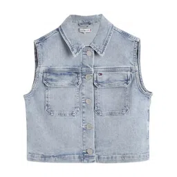 Tommy Hilfiger Girls Washed Crop Denim Jacket-image-14