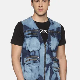 KULTPRIT Men Blue Camouflage Tailored Jacket-18