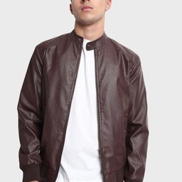 Bewakoof Men Brown Solid Open Front Jacket-image-0