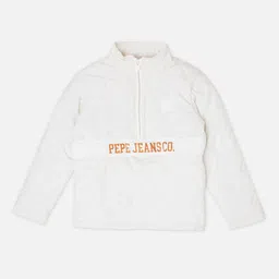 Pepe Jeans Boys Typography Printed Mock Collar Bomber Jacket-picture-11
