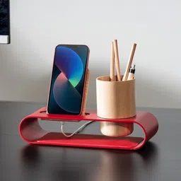 DailyObjects Cirque Red Phone & Pen Stand-44