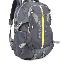 Provogue Unisex Grey & Yellow Colourblocked Backpack with Reflective Strip & Rain cover-8