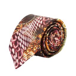 Alvaro Castagnino Men Brown & Pink Printed Skinny Tie-image-38