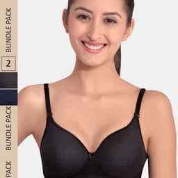 Floret Pack Of 2 High Support Heavily Padded Back Closure Multiway Strap Bra image 1