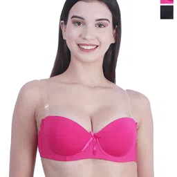 BRACHY Pack Of 2 Medium Coverage Underwired Heavily Padded Bras With All Day Comfort-56