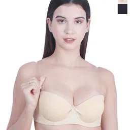 BRACHY Pack Of 2 Medium Coverage Underwired Heavily Padded Push Up Bras & All Day Comfort-picture-2