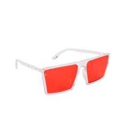 NuVew Unisex Red UV Protected Square Sunglasses 16076-27-NW-11913-image-15