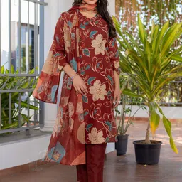 devkison Designer Women Paisley Printed Regular Kurta with Churidar & With Dupatta-image-16