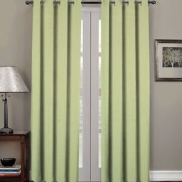 RRC Green Set of 2 Blackout Window Curtains-14