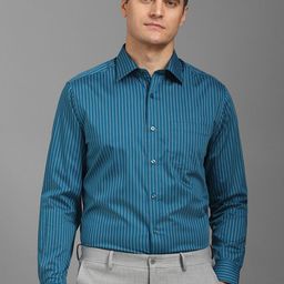 Louis Philippe Men Regular Fit Spread Collar Vertical Striped Cotton Formal Shirt-image-39
