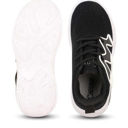 CAFONE Footwear Unisex Kids Black & White Synthetic Lace-Ups High Top Driving Shoes-image-65