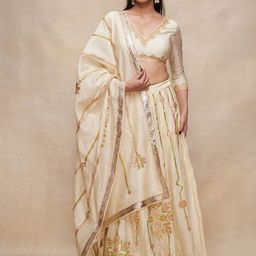 Gulabo by Abu Sandeep Women Woven Design Embellished Lehenga Choli-picture-8