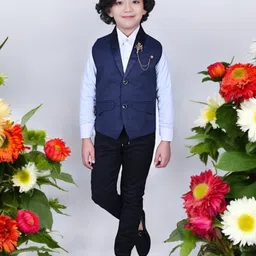 Qtsy V-Neck Waistcoat With Shirt-image-12
