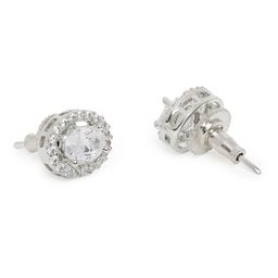 OOMPH Set Of 2 Cubic Zirconia Studded Studs image 4
