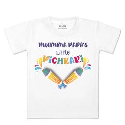 Arvesa Kids Typography Printed Applique T-shirt-image-39