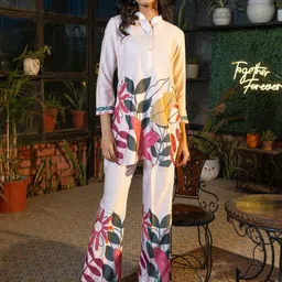 DESIGN BYSG Printed Tunic Top with Palazzos Co-Ords-image-24